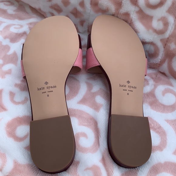 NWT! Kate Spade CAFE Pink and Burgundy Sandals. - Picture 3 of 9